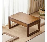 STARHMLUX Japanese Floor Table, Low Coffee Table Wood, with Drawers Design for Sitting on The Floor, for Living Room Tatami Tea Room Dining Bedroom Walnut 60x40x30cm