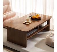 STARHMLUX Japanese Floor Table Tea Table Low Coffee Table Wood with Drawers for Sitting for Living Room Tatami Tea Room Dining Bedroom Walnut 60x40x32cm