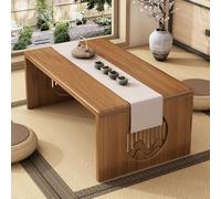 STARHMLUX Japanese Folding Floor Table Foldable Coffee Tables Bamboo Low Desks Versatile for Sitting Portable for Living Room Tatami Tea Room Dining Bedroom Walnut 60cm