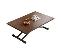 STARHMLUX Tavolinetto Salotto Rettangolare Salotto - Tavolino Moderno Trasformabile Telaio in Acciaio al Carbonio Design Pieghevole Adatto a Piccoli Spazi Walnut 39.3 * 23.6 * 27.9in