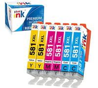 Starink 581XXL CLI-581XXL 580XXL Cartucce d'inchiostro Compatibile per Canon CLI-581XXL 581XXL per Canon Pixma TS6150 TR8550 TR7550 TS6151 TS6250 TR7550 TR8550 TS9550 TS9551C Ciano Magenta giallo