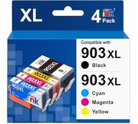 Starink 903XL - Set di 4 Cartucce d'inchiostro compatibili con HP 903 XL per HP Officejet Pro 6960 6970 per Stampante Officejet 6950 6960 All-in-One, Nero Ciano, Magenta, Giallo
