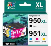 Starink 950XL 951XL - Cartucce Multipack Compatibili con HP 950 951 XL Officejet Pro 8600 8610 8100 8615 8616 8620 8625 8630 8640 8660 251dw 276dw (1 Nero, 1 Ciano, 1 1 Magenta, 1 Giallo)