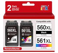 Starink PG-560/CL-561 XL Compatibile con Cartucce Canon 560 561 XL Multipack (1 Nero, 1 Colore) per Pixma TS5350 TS5351 TS5352 TS5353 TS7450 TS7451 TS5350i TS5350a TS7450a TS7450a TS7450i
