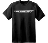 Stark Industries Mens T Shirt Men Cotton Summer Fashion Top Tees Cool Casual Pride Men Unisex Black L