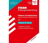 STARK Lösungen zu Deutsch - Mittlerer Schulabschluss (MSA) 2027 NRW - Prüfungsvorbereitung