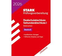STARK Lösungen zu Deutsch - Realschulabschluss 2026 Niedersachsen - Prüfungsvorbereitung