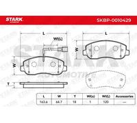 STARK SKBP-0010429 Kit pastiglie freni Anteriore per OPEL Movano B Bus (X62)