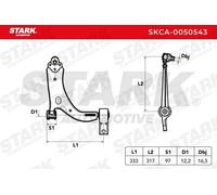 STARK SKCA-0050543 Braccio oscillante sospensione ruota per FORD FUSION (JU)