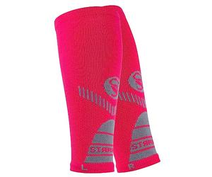 STARK SOUL 2 paia di calze a compressione a polpaccio, senza piede, per uomo e donna, per lo sport, per polpaccio, per le gambe, 2 paia rosa, M