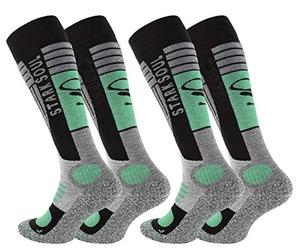 STARK SOUL 2148.4 Calzini, Grigio-Nero-Verde, 39-42 Uomo