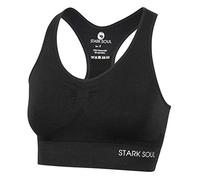 STARK SOUL Bra Light Support - Reggiseno Sportivo a Doppio Strato da Donna, Taglie S, M, L e XL, Nero, M