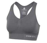 STARK SOUL Bra Light Support Reggiseno Sportivo, Grigio Scuro, S Donna
