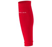 STARK SOUL Calzettoni senza piede - sleeve/tubi, calzettoni sportivi da calcio, per uomo e donna | colori div. | Taglie: S, M, e L, Colore: rosso, S