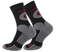 STARK SOUL - Calzini da Trekking per Uomo e Donna, 2 Paia di Calzini Traspiranti Imbottiti, Donna, 2146, Nero, 35-38