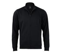 STARK SOUL Felpa BLANK, con colletto alto, cerniera e 2 tasche | French Terry, Nero , XXL