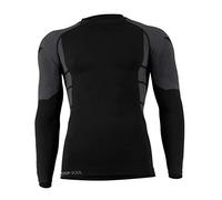 STARK SOUL Microfibra Biancheria Intima Funzionale Senza Cuciture per Uomo a Scelta Come Pantaloni o Camicia a Maniche Lunghe (Large/X-Large, Grigio/Nero - Camicia)