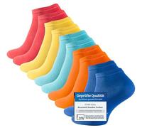 STARK SOUL Sneaker Socken Calzini, 10 Paia - Fun Colors, 39-42 Uomo