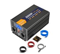Starkbaer Inverter Puro Sinusoidale 2000W UPS 12V/220V con Caricabatterie 30A, 2 Prese EU, Telecomando 5M, LCD Display - Sicurezza Integrata per Emergenze Domestiche, Camper e Viaggi (2000W12V)