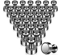 Starke Magnete, Magneti potenti, 28 pezzi magneti al neodimio neri extra forti, mini magnete per frigorifero, bacheca piccoli magneti per lavagna magnetica da frigorifero per ufficio