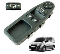 STARKIT PERFORMANCE Pulsante alzacristalli compatibile per Expert 2, Scudo 2 e Jumpy 2 (2007-2018) controllo alzacristallo anteriore sinistro (conducente) con specchietti pieghevoli 6554ZJ