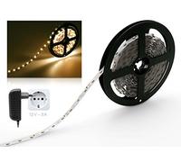 STARKLICHT Set striscia LED 5m bianco caldo con alimentatore plug-in (striscia LED 5 metri, 60LED / m, IP20, 12V SELV, 36W alimentatore)