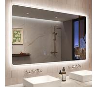 STARLEAD 120x70 cm Specchio-Bagno-con-Luce, Specchiera-Bagno-LED con Bluetooth, 3 Colori Luce, Dimmerabile, Antifog, Memoria, IP44, Vetro Temperato HD, Orizzontale/Verticale