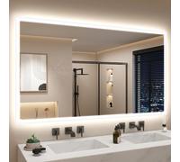 STARLEAD 140x80 cm Specchio-Bagno-con-Luce, Specchiera-Bagno-LED con Bluetooth, 3 Colori Luce, Dimmerabile, Antifog, Memoria, IP44, Vetro Temperato HD, Orizzontale/Verticale