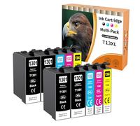 Starlet24 10x cartucce T1301-T1304 compatibili con Epson T1301 T1302 T1303 T1304 per Stylus SX525WD SX535WD SX620FW Office B42WD BX925FWD BX635FWD Workforce WF-3520DWF WF-7525 WF-7015