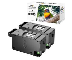 Starlet24 2x scatole di manutenzione C9345 C12C934591 compatibili con Epson C9345 per EcoTank ET-16600 ET-16650 ET-8550 ET-5850 ET-5800 ET-5880 ET-8500 Workforce WF-7840 WF-7835 WF-7830 WF-7310