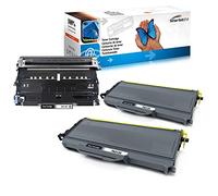 Starlet24 2X Toner + 1x Tamburo Compatibili per Brother TN2120 DR2100 | per DCP-7030 DCP-7040 DCP-7045N HL-2140 HL-2150N HL-2170W HL-2170N MFC-7320 MFC-7320W MFC-7340 MFC-7440N MFC-7440W