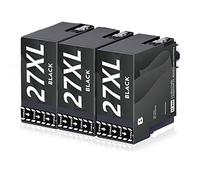 Starlet24 3x 27XL Nero Cartuccia di ricambio compatibile per Epson 27XL 27 XL Nero per WorkForce WF-3620 WF-7710 WF-7620 WF-7715 WF-7720 WF-7610 WF-3640 WF-7210 WF-7110 (3 Nero)