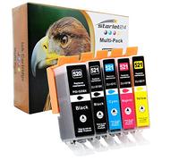 Starlet24 5 cartucce 520XL 521XL compatibili per Canon PGI-520 CLI-521 per Pixma iP3600 iP4600 iP4700 MP540 MP550 MP560 MP620 MP630 MP640 MP980 MP990 MX860 MX870