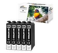 Starlet24 5 cartucce 603XL nere compatibili con Epson 603XL BK per Expression Home XP-2100 XP-2105 XP-3100 XP-3105 XP-4155 Workforce WF-2810 WF-2830 WF-2850
