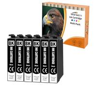 Starlet24 6x cartucce 603XL compatibili con Epson 603 XL nero per Expression Home XP-3105 XP-2100 XP-2105 XP-4100 XP-4105 Workforce WF-2830 WF-2810 WF-2835 WF-2850