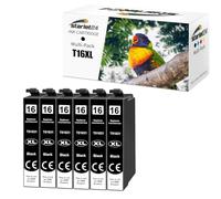 Starlet24 6x Cartucce T1631 Compatibili con Epson 16XL Nero