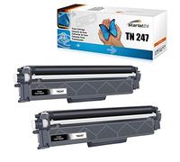 Starlet24 TN247BK Compatibile come ricambio per Brother TN247 Nero TN-247BK TN243BK per MFC L3750CDW DCP-L3550CDW MFC-L3770CDW MFC-L3730CDW DCP-L3510CDW HL-L3230CDW HL-L3210CW HL-L3270CDW, 2x Nero