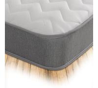 Starlight Beds Materasso singolo europeo in memory foam, materasso ibrido singolo europeo con molle e memory foam, materasso morbido profondo 7,5 pollici, grigio/bianco (90 cm x 200 cm)