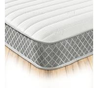 Starlight Beds Nebraska - Materasso doppio in memory foam, con molle e strato in memory foam, morbido al tatto, profondità 19 cm, colore: grigio