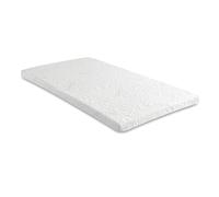 Starlight Beds Shorty - Coprimaterasso in memory foam, 7,5 cm, con copertura rimovibile estremamente rinfrescante, colore bianco. - 75 x 175 x 7,5 cm