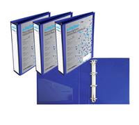 STARLINE - 1410211 BLEU - Raccoglitore personalizzabile KingShow - 22 x 30 cm - 4 anelli a D 30 mm - dorso 4 cm - blu - Starline - STL7033 - Conf. da 1 Pz.