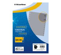 STARLINE - 2000015C5-STL - Divisori mensili Gen-Dic 12 tacche - A4 - PP - grigio - Starline - STL5504 - Conf. da 1 Pz. - 2000015C5-STL