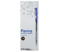 STARLINE scatola 20 penne sfera scatto blu 1.0mm starline
