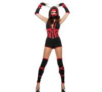 Starline Drago Rosso Ninja Stealth Sexy Assasin Halloween Cosplay Costume S4397