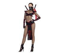 Starline S7002 - Costume da Assasin da donna, taglia L, colore: nero/rosso