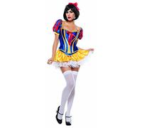 Starline Women's Fairy Tale Snow White Sexy 3 Piece Costume Corset Set, Blue, Medium