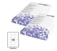 STARLINE - X210ODC517 - Etichette adesive - in carta - permanenti - 70 x 48 mm - 18 et-fg - 100 fogli - bianco - Starline - STL3026 - Conf. da 1 Pz. - X210ODC517