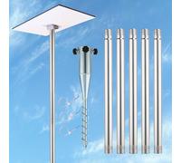 Starlink Gen 3 Pole Mount, Starlink Pole Mounting Kit, 2,7 m Starlink Ground Pole Mount Mount Kit dispone di un palo resistente diametro 3,8 cm senza ancoraggio a terra, adatto per Starlink Gen V3