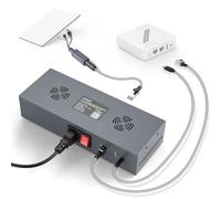 Starlink Mini PoE Adapter Kit - AC 110-260V a DC 48V 3A 180W POE, GigE Passiva, Protezione ESD, USB & Type-C Power Outputs, con DC Step-Up Converter (48V 3A) per Starlink Mini Dish