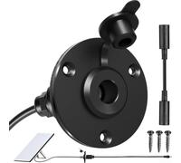 Starlink per mini presa di alimentazione in alluminio Wall Pass Through Kit con cavo DC per Off Grid Camping Trailer antipolvere Porta di collegamento elettrico nero